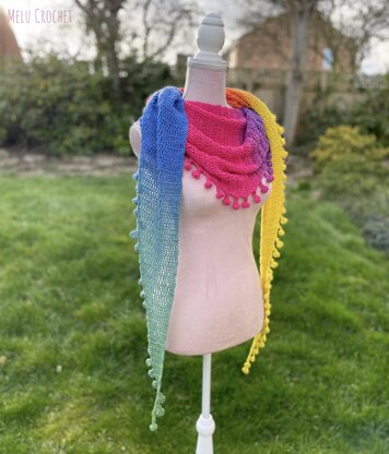 Dolce Rainbow Scarf by Melu Crochet