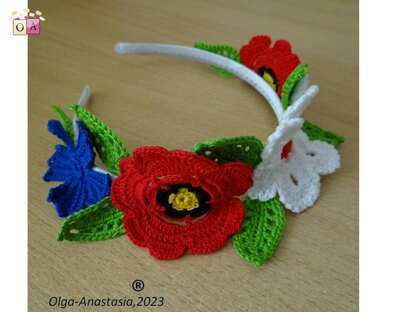 Headband with flowers