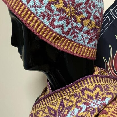 Star Bright Cowl and Beanie - knitting pattern
