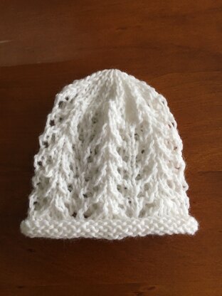 Lacy baby girl beanie