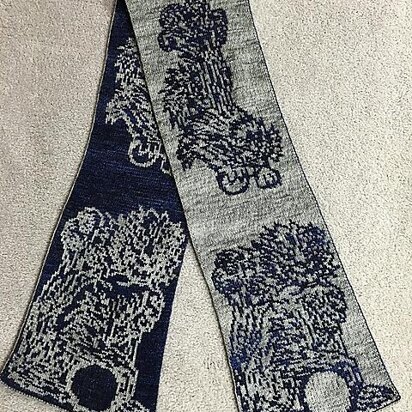 Fuu Dog/Snow Lion Scarf Pattern