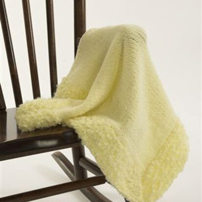 Baby Blankie with Heaven Trim in Plymouth Oh My! and Heaven - F153 - knitting pattern