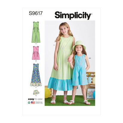Simplicity Children's and Girls' Jumpsuit, Romper and Dress S9617 - Sewing Pattern