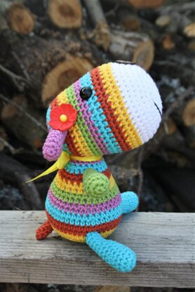 Stripy sock puppy