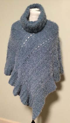 Something Warm Something Blue Sweater Poncho