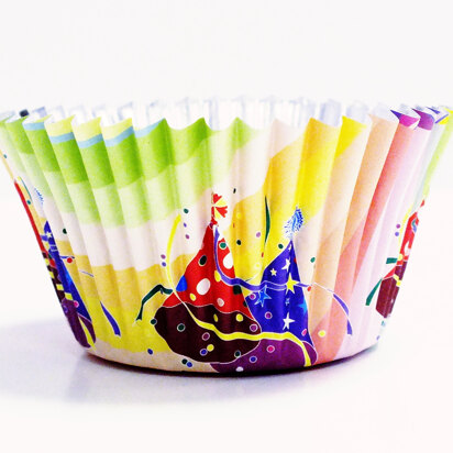 PME Cake Deep Fill Foil Lined Baking Cases - Party Hats PK/30