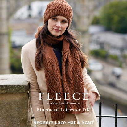 Redmire Lace Hat & Scarf in West Yorkshire Spinners Bluefaced Leicester DK - DBP0181 - Downloadable PDF 