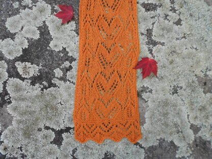 Fall Foliage Lace Scarf