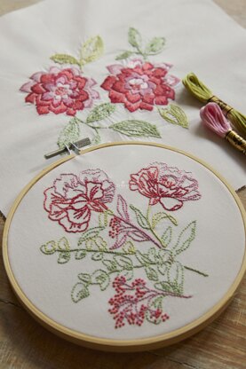 DMC Mindful Making: The Calming Carnations Embroidery Duo Kit 