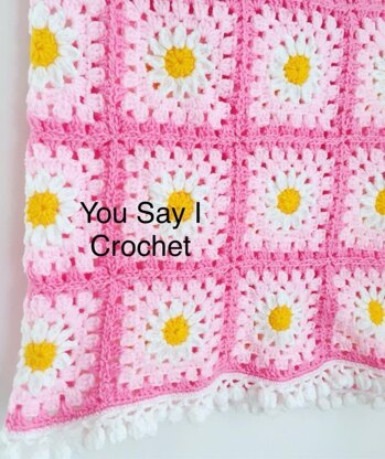 Spring Daisy Crochet Blanket
