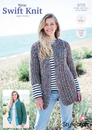 Jackets in Stylecraft New Swift Knit Super Chunky - 9723 - Downloadable PDF