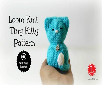 Loom Knit Pattern Tiny Kitty Cat Amigurumi Toy Doll by Loomahat