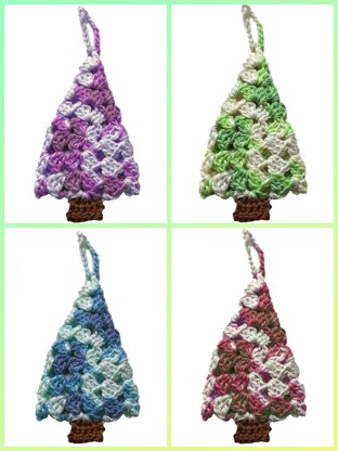 Häkelanleitung Weihnachtsbaum Anhänger