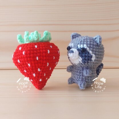 Raccoon in Strawberry