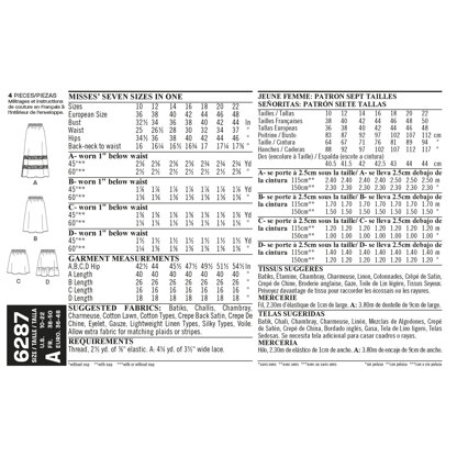 New Look Misses' Pull on Skirt in Four Lengths 6287 - Paper Pattern, Size A (10-12-14-16-18-20-22)