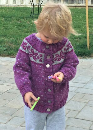 Fair Isle Girl's Cardigan (with steeks)