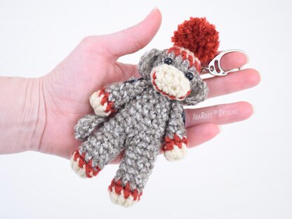 Spunky The Tiny Sock Monkey Keychain