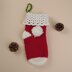 Red Sock With White Bom Bom Crochet Stockings Crochet