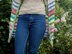 Strickjacke mit bunten Streifen