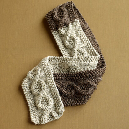 Covetable Cable Scarf in Lion Brand Vanna's Choice - 90292AD