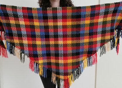 Vintage tartan shawl