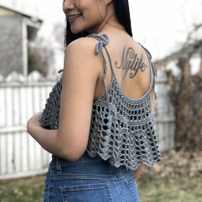 Lace shell tank top