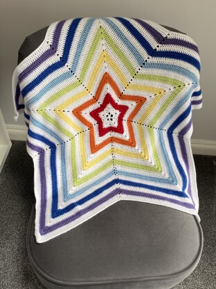 Rainbow Star Baby Blanket