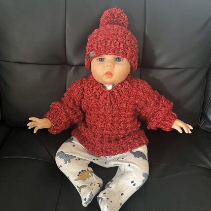 Berri Pullover Sweater and Hat Set