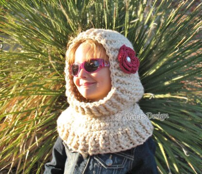 Hooded Cowl with Flower