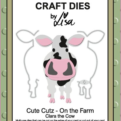 Lisa Horton Cute Cutz - On the Farm - Clara the Cow Die Set