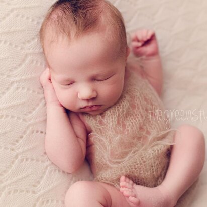 #127 Newborn mohair clover romper