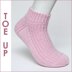 Pink Bubblegum Socks - Toe Up (DK)