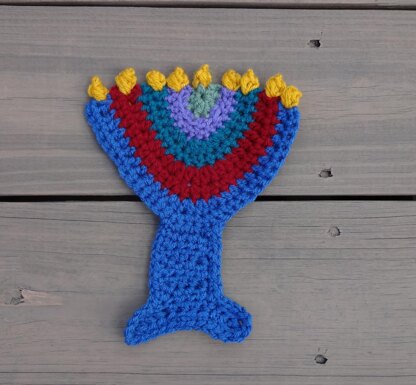 Hanukkah Menorah Magnet or Applique