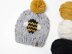 Bee Hat Winter Pompom Hat Baby Children Women