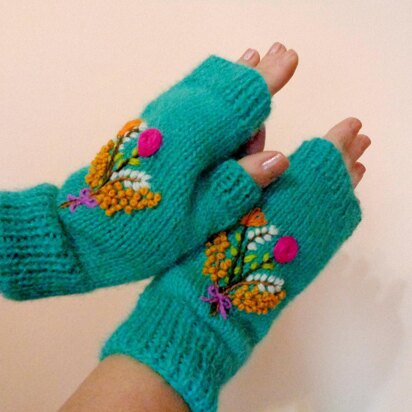 Wildflowers Mittens Gloves