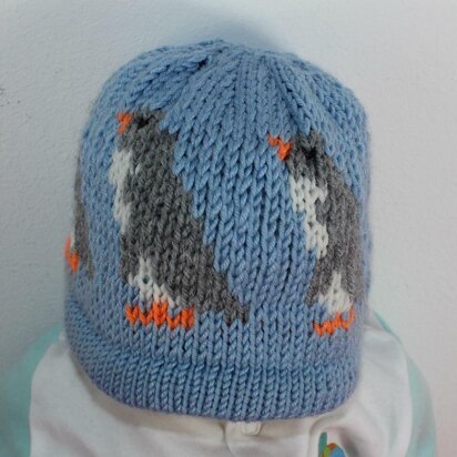 Baby Penguin Ski Beanie Hat Circular