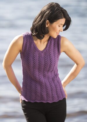 Summertime Lace Tank in Cascade Yarns Sarasota - DK610 - Downloadable PDF