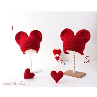 Hearty Bonnet and heart - knitting pattern