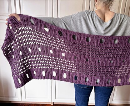 Easy Prayer Shawl Comfort Shawl Circles of Solace Wrap Shawl