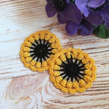 130. Sunflower earrings