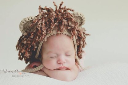 Lion & Lioness Baby Bonnet