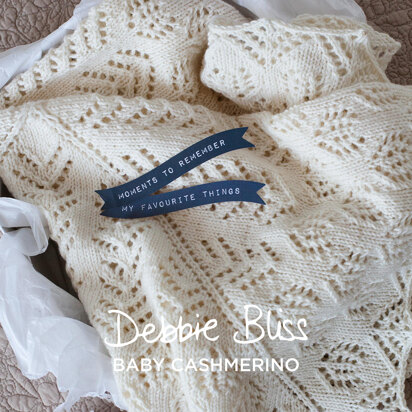 Favourite Things Baby Blanket - Knitting Pattern for Babies in Debbie Bliss Baby Cashmerino 