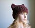 Chunky Knit Hat, Cat Ears Hat