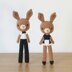 Costume Bunny Waiter Waitress Amigurumi Crochet Pattern Set