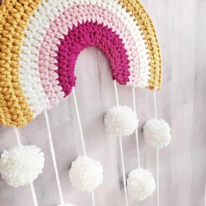 Rainbow Pom Wall Hanging