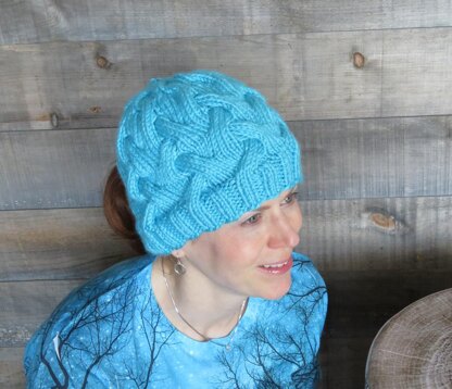 Cozy Cables Ponytail Hat