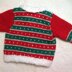 Snowflake Collar Christmas baby cardigan