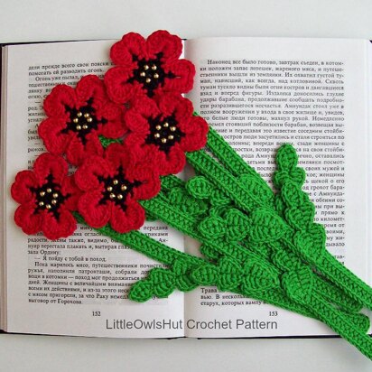 Poppy bookmark or decor