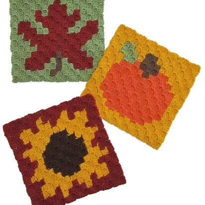 C2C Autumn Dishcloths