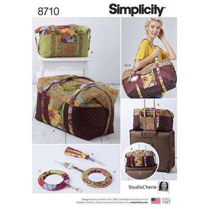 Simplicity 8710 Luggage Bags, Key Ring and Tassel - Paper Pattern, Size OS (ONE SIZE)
